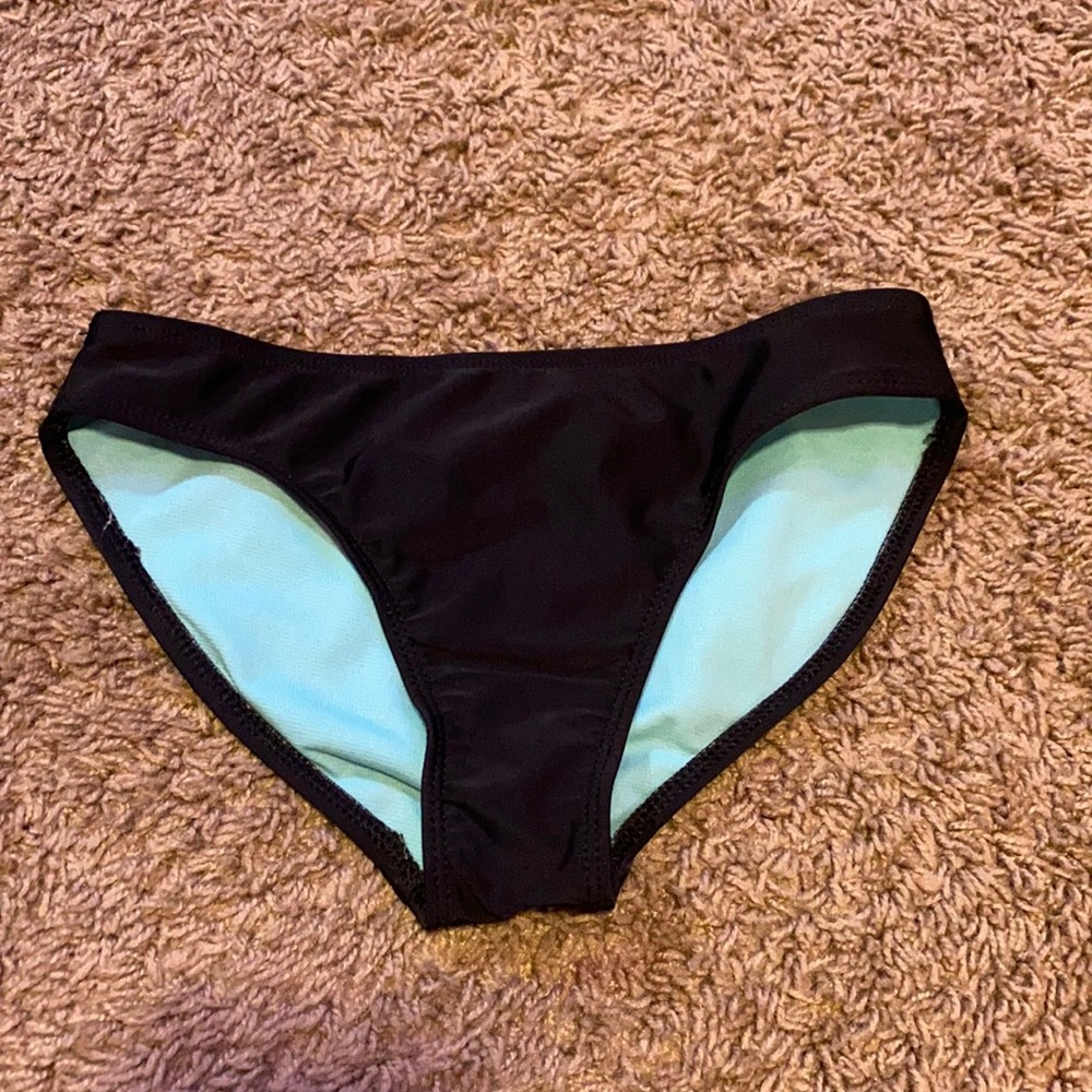 kids basic black bikini bottoms